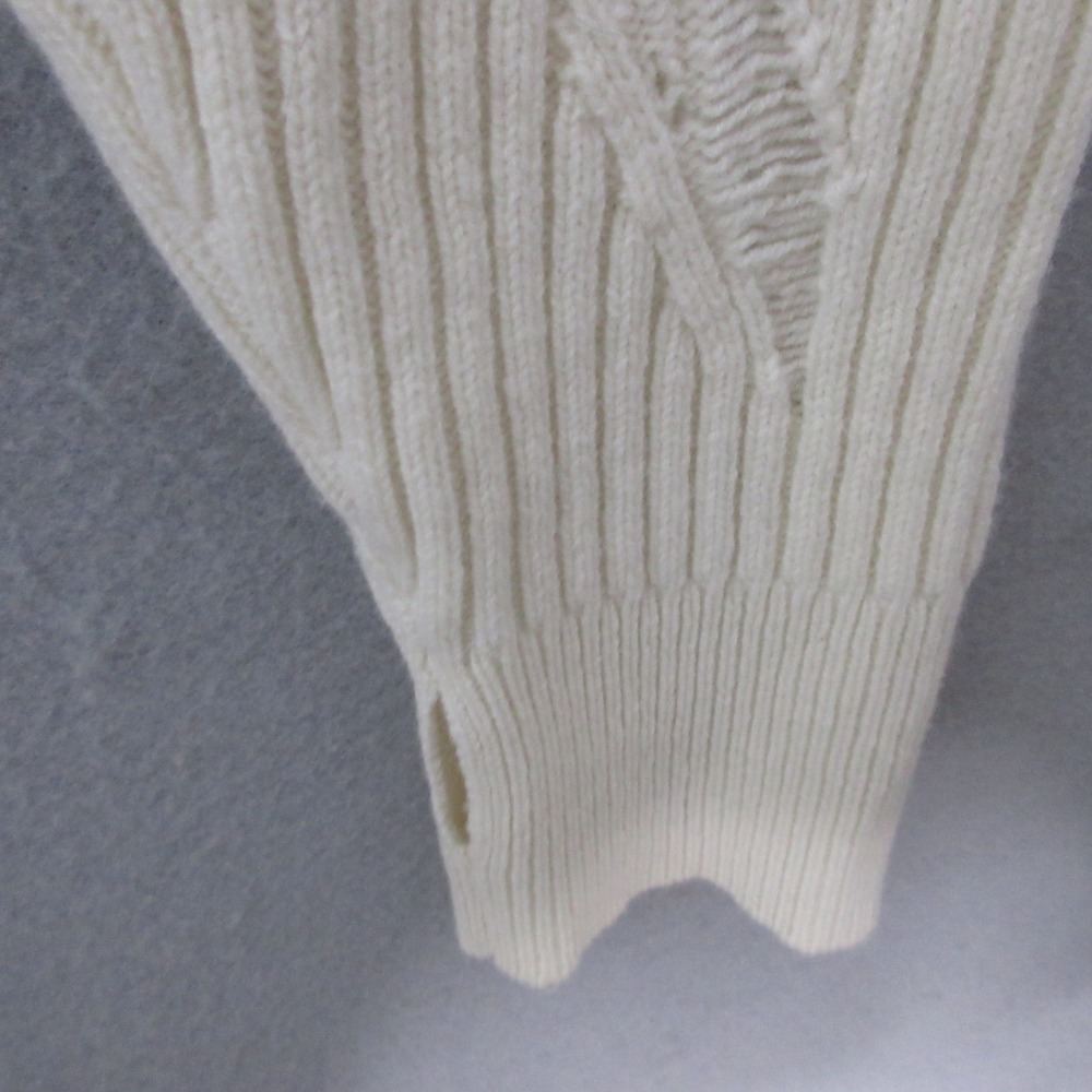 Helmut Lang Sweater Women M Lambswool Distressed Ribbed Grunge Edgy Thumbhole - Picture 5 of 11